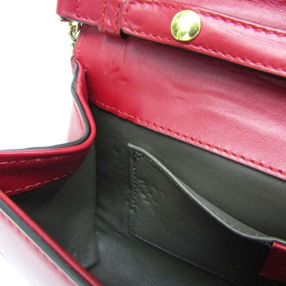 GUCCI Authentic Red Leather Shoulder Bag - Picture 10 of 15